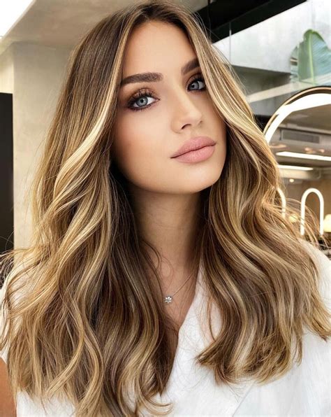 brunette hair with blonde highlights